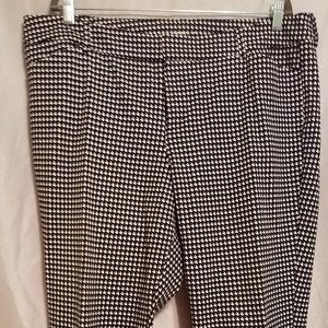 Houndstooth cropped pants capris